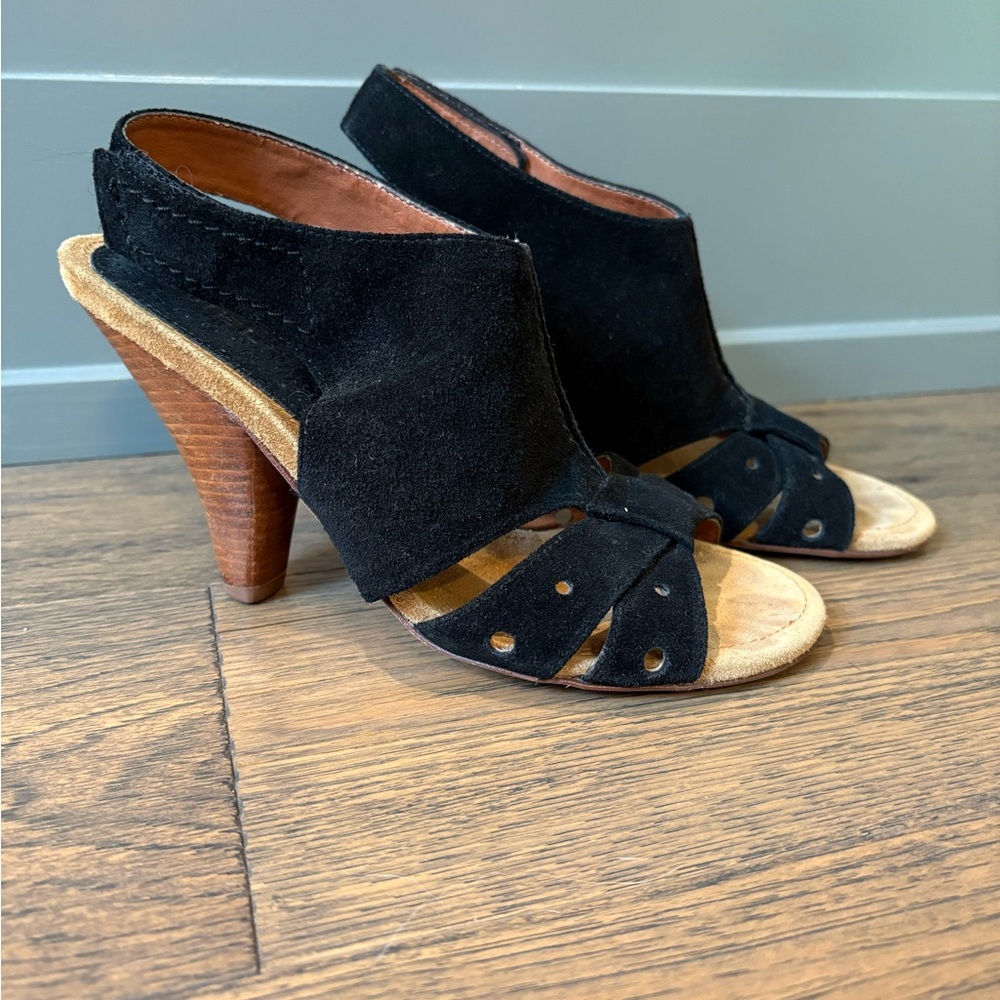 Biviel Black Suede Heels (euro size 37)